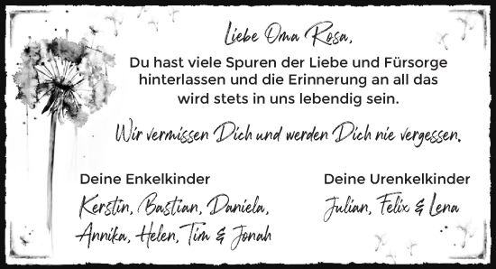 Traueranzeige von Rosa Eckert von Neustadt/ Scheinfeld/ Uffenheim