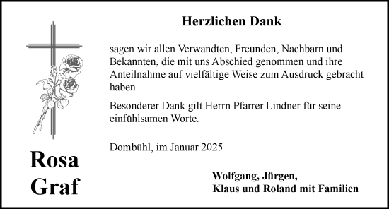 Traueranzeige von Rosa Graf von Rothenburg