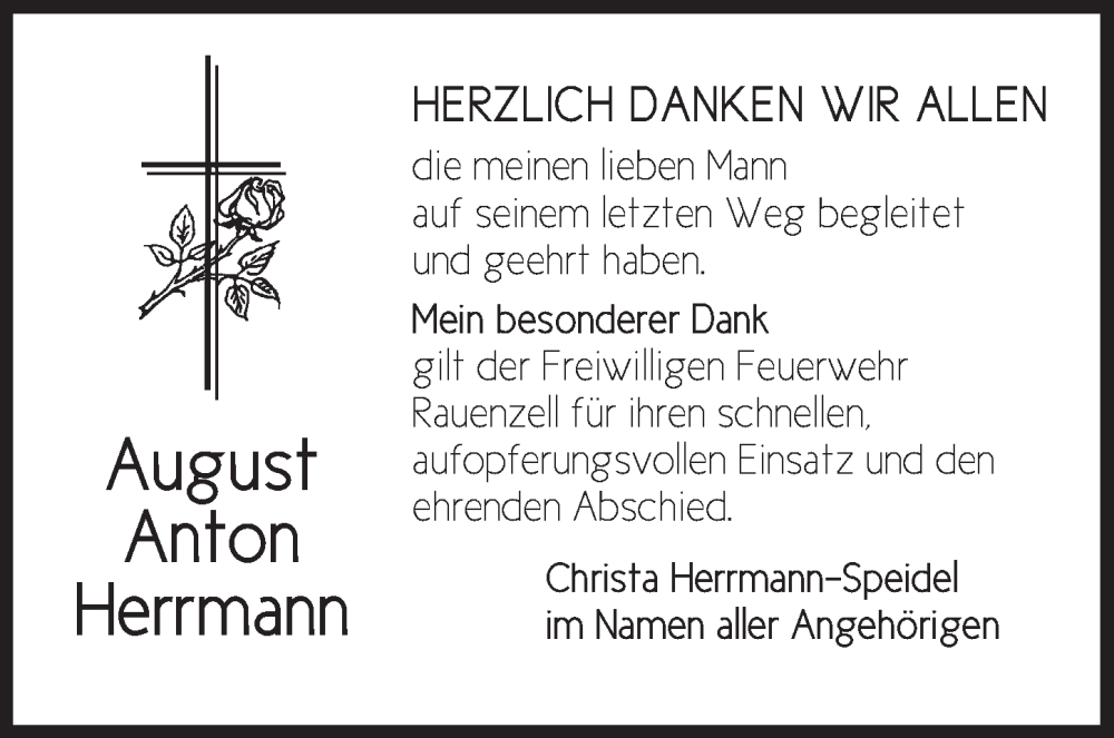  Traueranzeige für August Anton Herrmann vom 04.10.2025 aus Ansbach