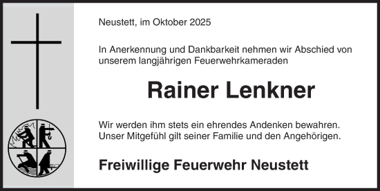 Traueranzeige von Rainer Lenkner von Rothenburg