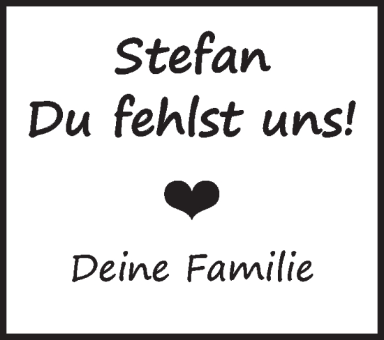 Traueranzeige von Stefan  von Neustadt/ Scheinfeld/ Uffenheim