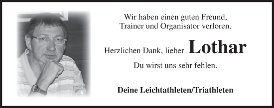 Traueranzeige von Lothar  von Neustadt/ Scheinfeld/ Uffenheim