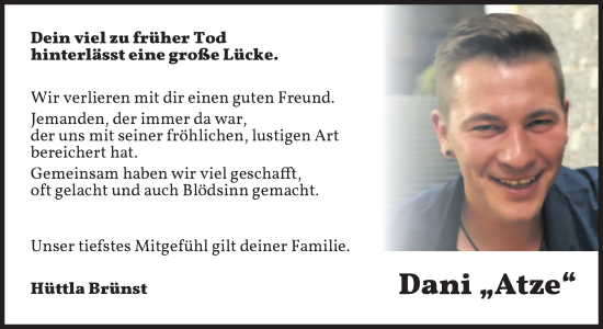 Traueranzeige von Dani  von Ansbach