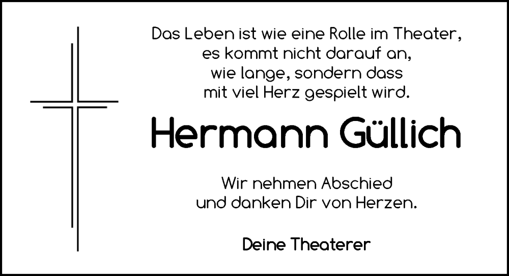  Traueranzeige für Hermann Güllich vom 30.05.2025 aus Ansbach