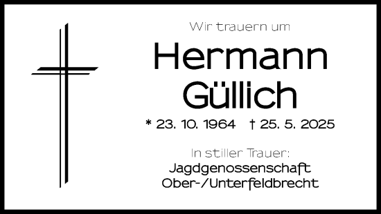 Traueranzeige von Hermann Güllich von Neustadt/ Scheinfeld/ Uffenheim