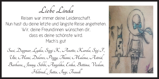 Traueranzeige von Linda  von Neustadt/ Scheinfeld/ Uffenheim