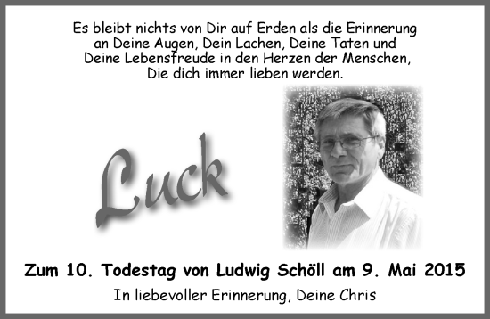 Traueranzeige von Ludwig Schöll von Neustadt/ Scheinfeld/ Uffenheim