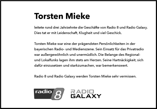 Traueranzeige von Torsten Mieke von GE