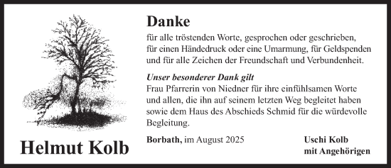 Traueranzeige von Helmut Kolb von Neustadt/ Scheinfeld/ Uffenheim