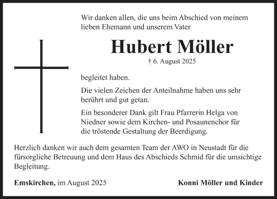 Traueranzeige von Hubert Möller von Neustadt/ Scheinfeld/ Uffenheim