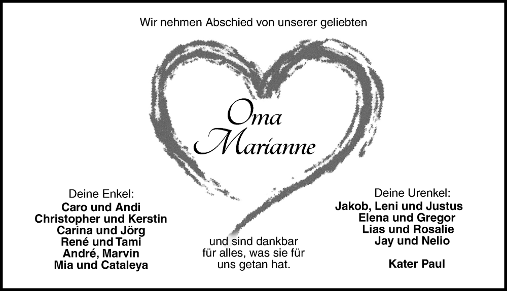  Traueranzeige für Marianne Dietrich vom 12.08.2025 aus Ansbach