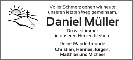 Traueranzeige von Daniel Müller von Ansbach