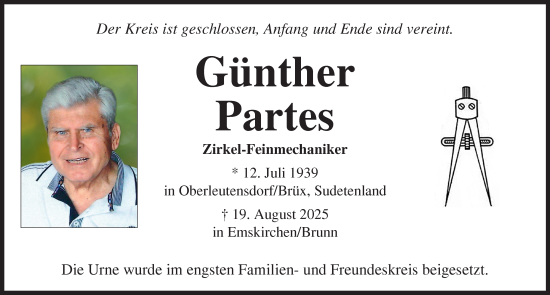 Traueranzeige von Günther Partes von Neustadt/ Scheinfeld/ Uffenheim