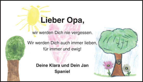 Traueranzeige von Opa  von Dinkelsbühl/ Feuchtwangen