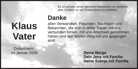 Traueranzeige von Klaus Vater von Neustadt/ Scheinfeld/ Uffenheim