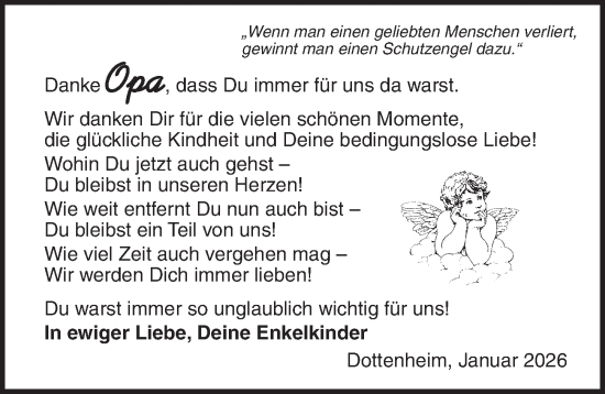 Traueranzeige von Opa  von Neustadt/ Scheinfeld/ Uffenheim