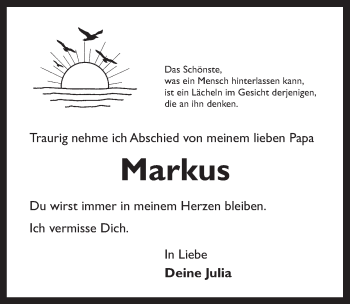 Traueranzeige von Markus  von Dinkelsbühl/Feuchtwangen