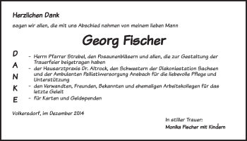Traueranzeige von Georg Fischer von Ansbach