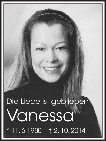 Traueranzeige von Vanessa Salitter von Ansbach