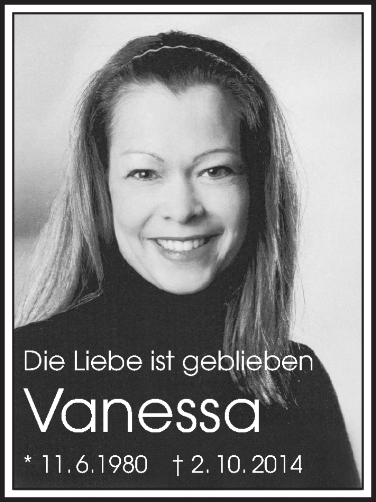  Traueranzeige für Vanessa Salitter vom 02.10.2015 aus Ansbach