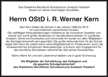 Traueranzeige von Werner Kern von Gesamtausgabe