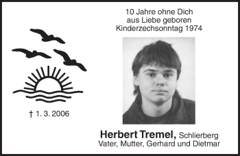 Traueranzeige von Herbert Tremel von Dinkelsbühl/ Feuchtwangen