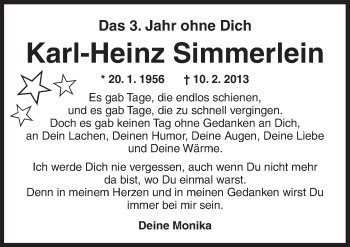Traueranzeige von Karl-Heinz Simmerlein von Dinkelsbühl/ Feuchtwangen