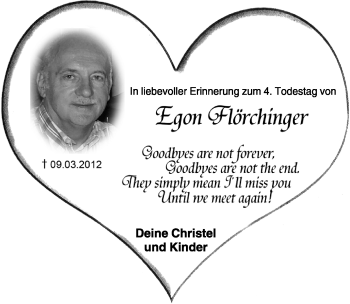 Traueranzeige von Egon Flörchinger von Rothenburg