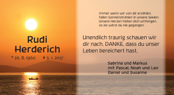 Traueranzeige von Rudi Herderich von Dinkelsbühl/ Feuchtwangen