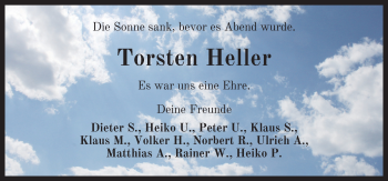 Traueranzeige von Torsten Heller von Ansbach