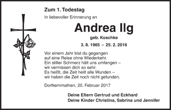 Traueranzeige von Andrea Ilg von Dinkelsbühl/ Feuchtwangen