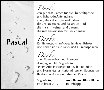 Traueranzeige von Pascal  von Neustadt/ Scheinfeld/ Uffenheim