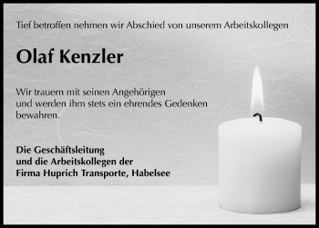 Traueranzeige von Olaf Kenzler von Neustadt/ Scheinfeld/ Uffenheim