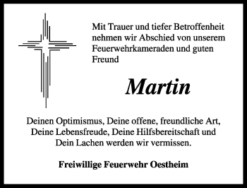 Traueranzeige von Martin Leidenberger von Rothenburg