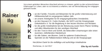 Traueranzeige von Rainer Ilg von Dinkelsbühl/ Feuchtwangen