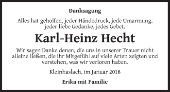 Traueranzeige von Karl-Heinz Hecht von Ansbach