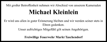 Traueranzeige von Michael Kleinlein von Neustadt/ Scheinfeld/ Uffenheim