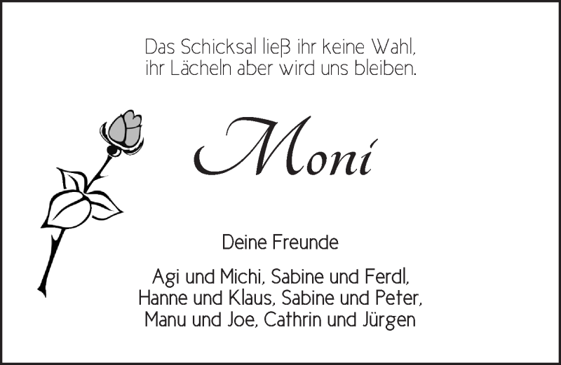 Traueranzeige für Monika Sindel vom 07.03.2018 aus Ansbach