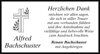 Traueranzeige von Alfred Bachschuster von Ansbach